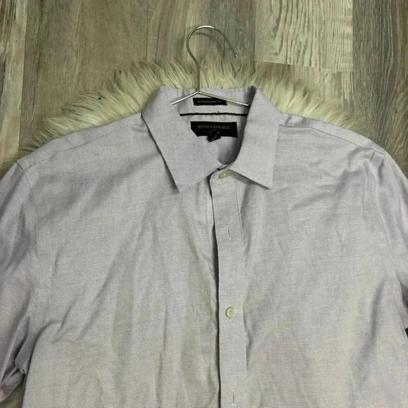 Banana republic standard fit non iron light purple sz m - Picture 5 of 7